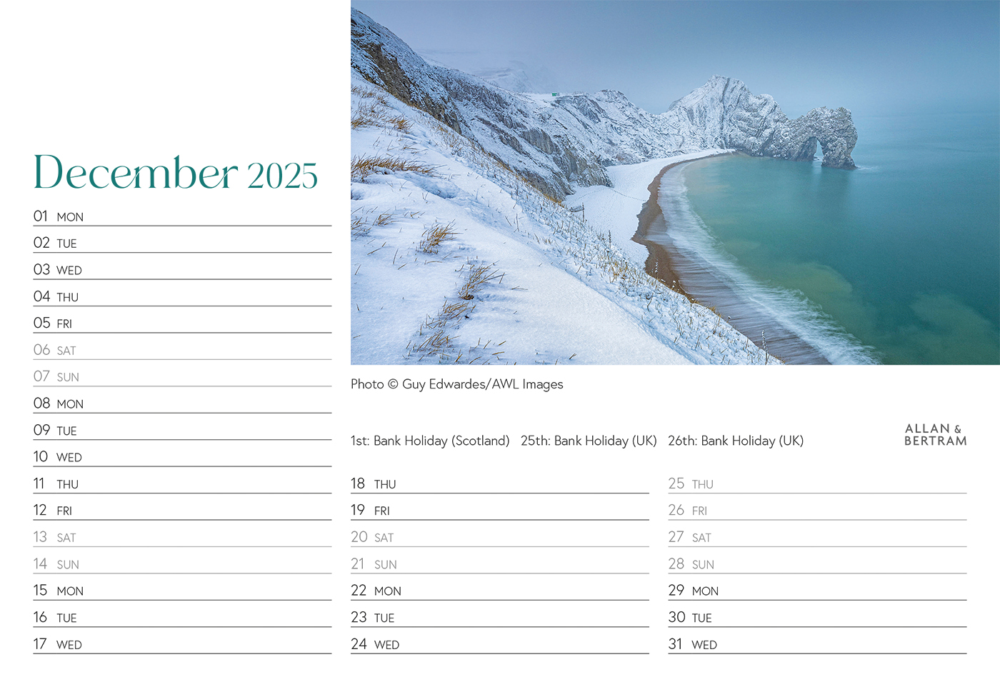 AB Calendars British Isles Coastal Path The power of the sea